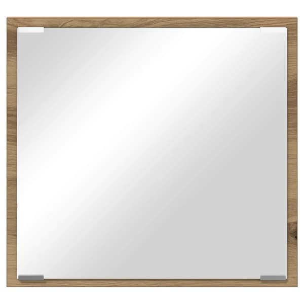vidaXL LED Badevindu Artisan Eik 40 x 37 x 8.5 cm Konstruert tre