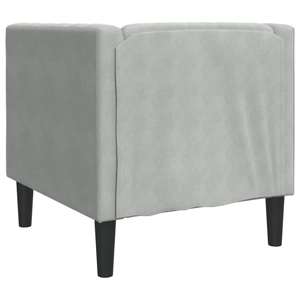 vidaXL Soffa Ljusgrå 74,5 x 71 x 70,5 cm Sammet