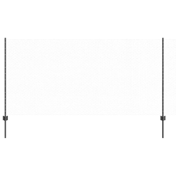 vidaXL Gjerde med innlegg. Grå 1.2 x 50 m Stål