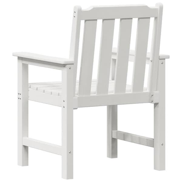 vidaXL Trädgård Stol 4 pcs Vit 65.5 x 59 x 88 cm polyeten