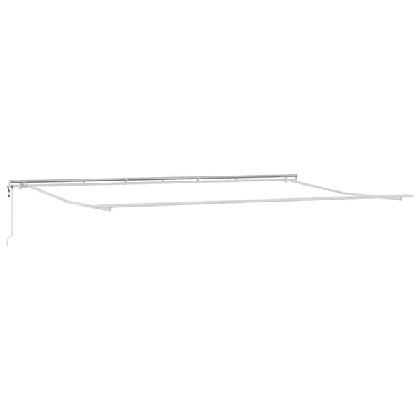 vidaXL Markise Hvit 6 × 3,5 m Metall