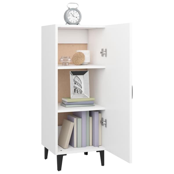 vidaXL Skänk vit 34,5x34x90 cm konstruerat trä