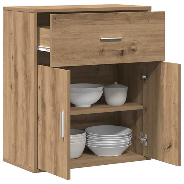 vidaXL Serviesskap Artisan Eik 60 x 31 x 70 cm Konstruert tre