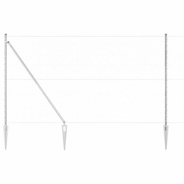 vidaXL Stängselstolpe Silver