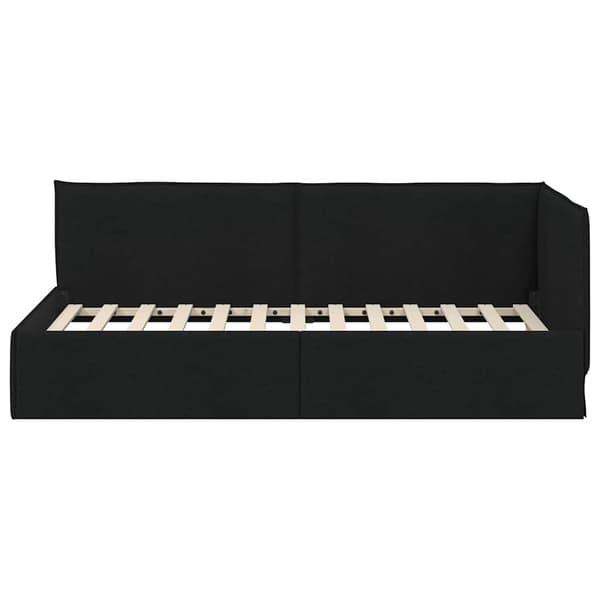 vidaXL Hörnssängram Svart 90 x 190 cm tyg