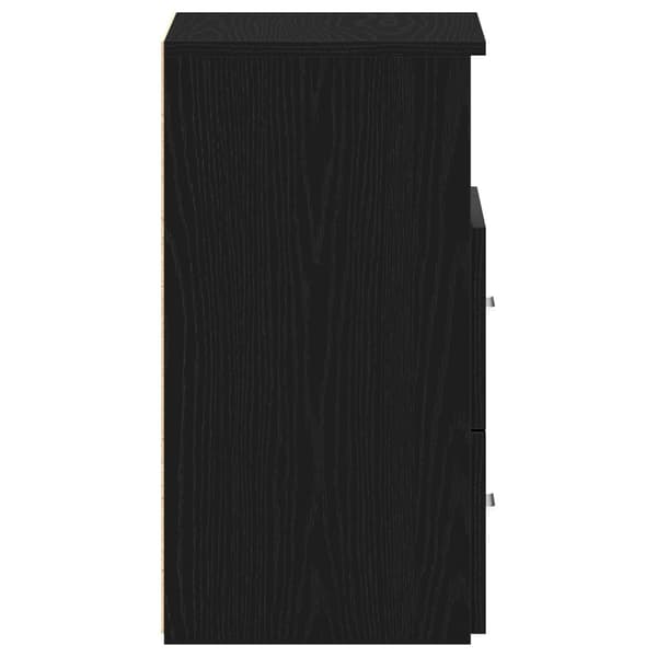vidaXL Nattbord 2 pcs Svart Eik 50 x 32 x 60cm Konstruert tre