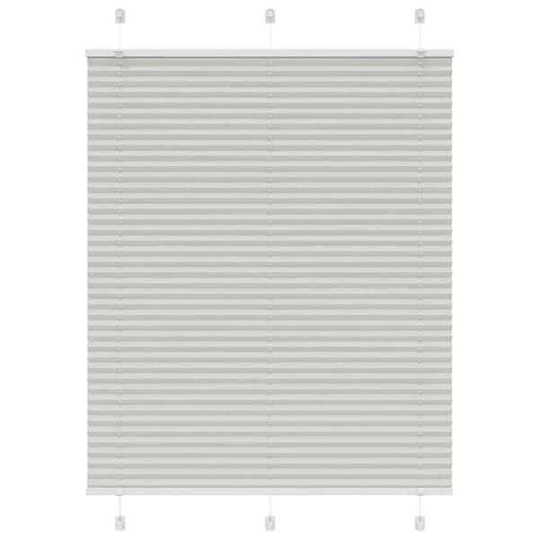 vidaXL Plisségardin lys grå 105x150 cm Stoffbredde 104,4 cm Polyester