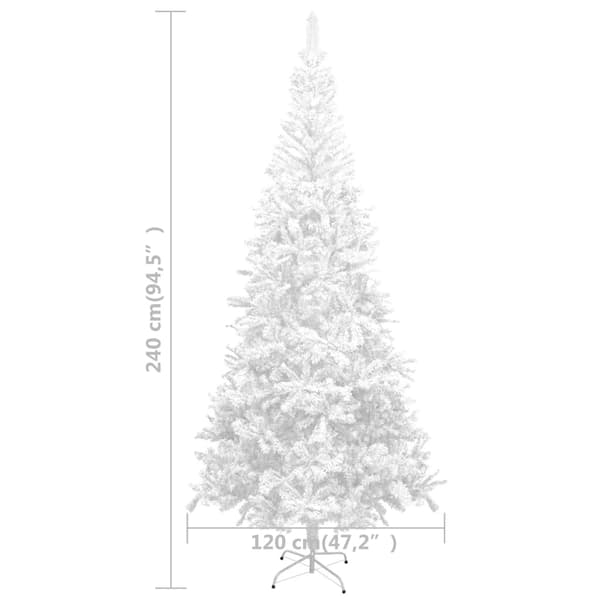 vidaXL Plastgran L 240 cm vit