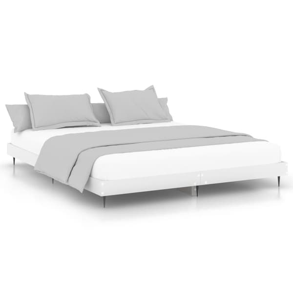 vidaXL Sengeramme hvit 150x200 cm konstruert tre