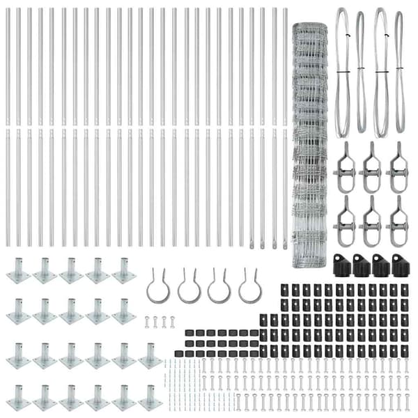 vidaXL Stängselstolpe Galvaniserad 50 x 1,2 m Stål