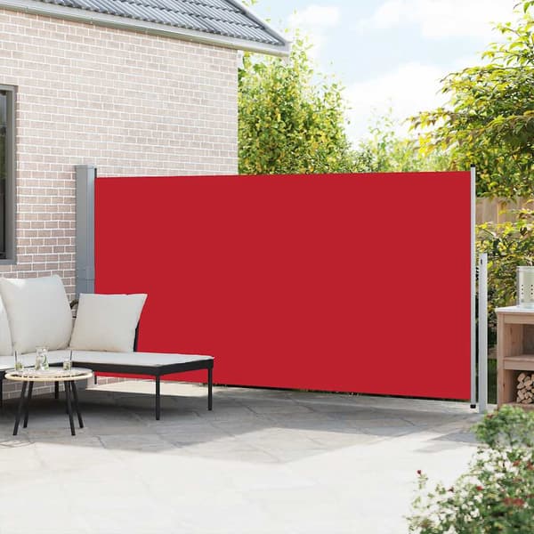vidaXL Infällbar sidomarkis 160 x 500 cm röd