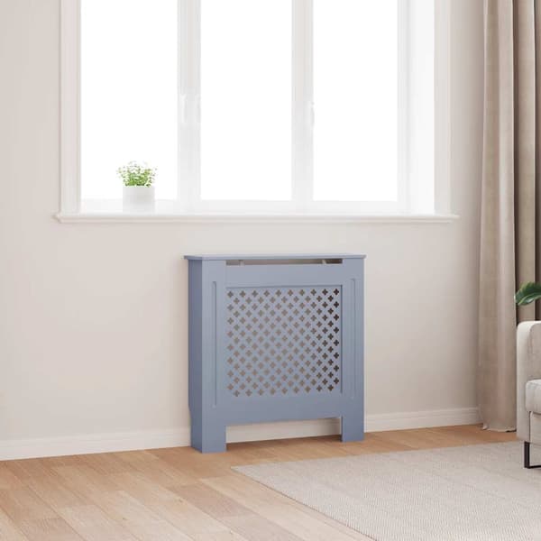 vidaXL Radiatordeksel MDF grå 78 cm