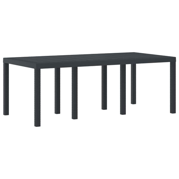 vidaXL Trädgårdsmöbelset 9 pcs Antracit Polypropylen