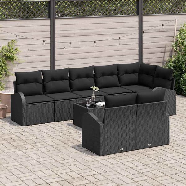 vidaXL Trädgårdsoffset 9 pcs konstrotting