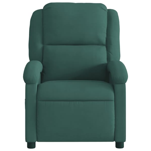 vidaXL Reclinerfåtölj mörkgrön sammet