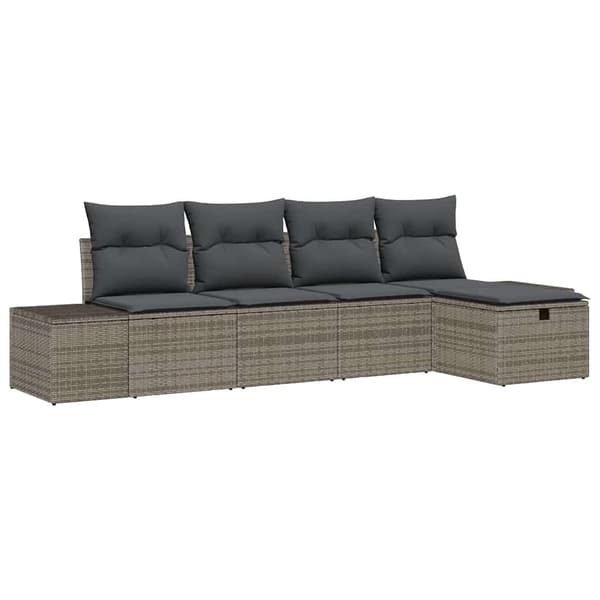 vidaXL Soffset med kudde 5 pcs konstrotting