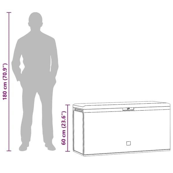 vidaXL Dynbox brun 114x47x60 cm