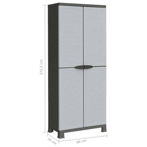 vidaXL Plastskap 68x39x171,5 cm