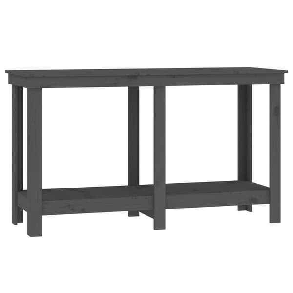 vidaXL Arbeidsbenk grå 140x50x80 cm heltre furu