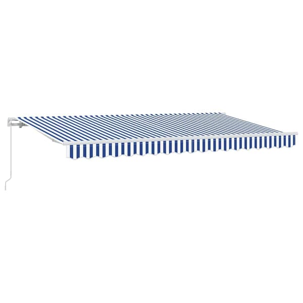 vidaXL Utfällbar markis Blå 350 x 200 cm tyg