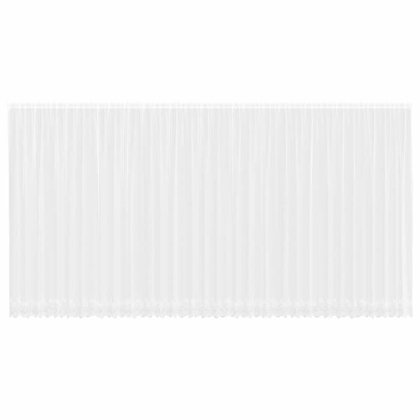 vidaXL Spetsgardin med gardiner Blommor Vit 300 x 900 cm Polyester