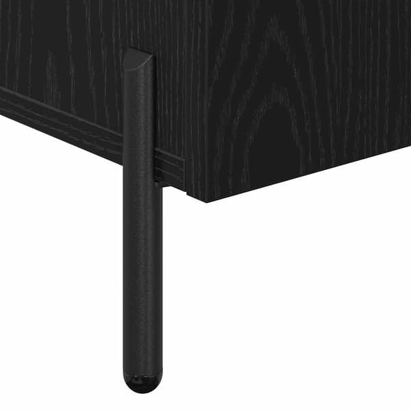 vidaXL Serviesskap Svart Eik 90 x 34 x 80 cm Konstruert tre