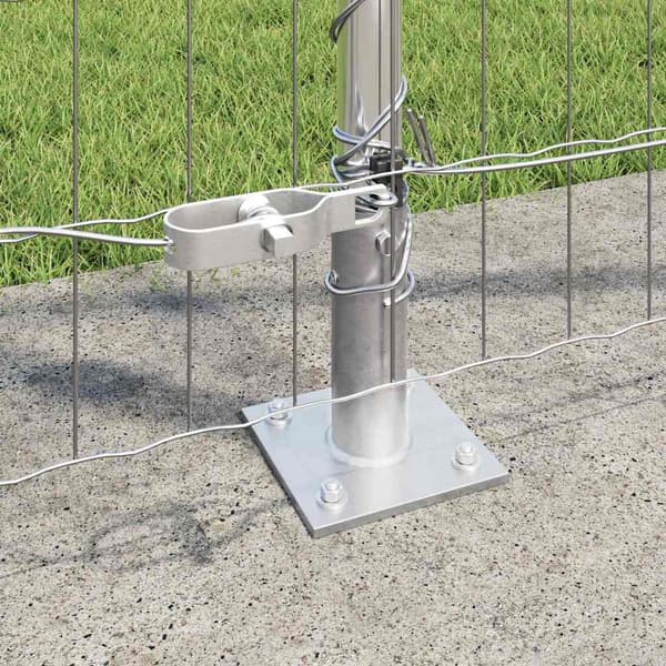 vidaXL Stängsel med stolpe Silver 1,2 x 10 m Stål