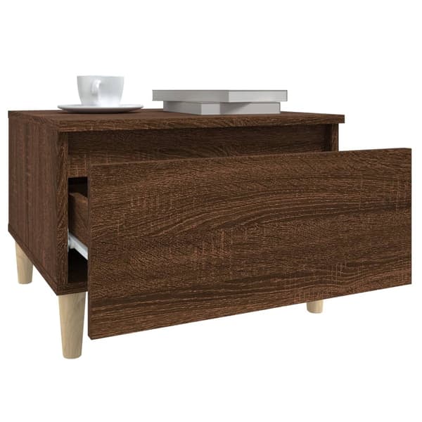 vidaXL Sidebord brun eik 50x46x35 cm konstruert tre