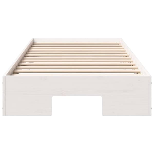 vidaXL Sängram Vit 90 x 200 cm
