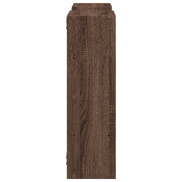 vidaXL Vegghylle brun eik 96x18x60 cm konstruert tre