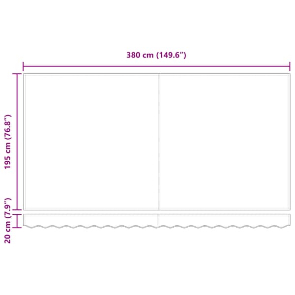 vidaXL Reserveduk til markise Antrasitt 4 x 2 m Polyester