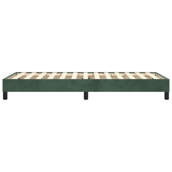 vidaXL Sängram mörkgrön 100x200 cm sammet