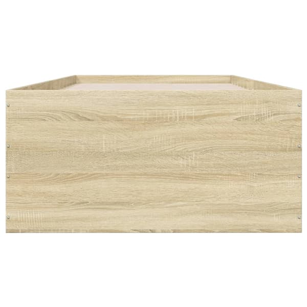 vidaXL Sengeramme sonoma eik 90x200 cm konstruert tre
