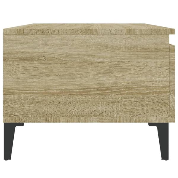vidaXL Sidebord sonoma eik 50x46x35 cm konstruert tre
