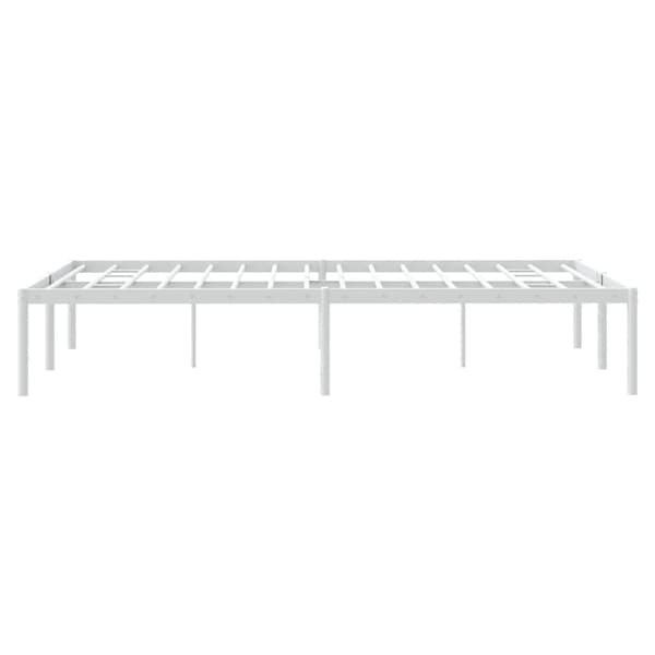 vidaXL Sängram metall vit 120x200 cm