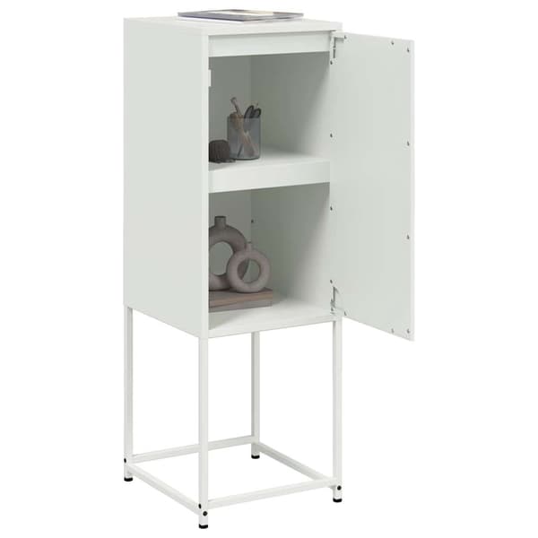 vidaXL Highboard hvit 36x39x107 cm stål