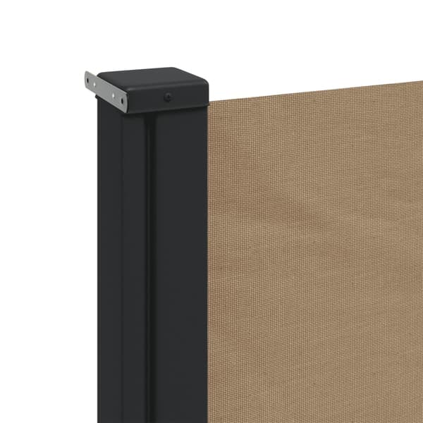 vidaXL Uttrekkbar sidemarkise gråbrun 120x500 cm