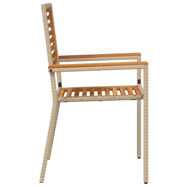 vidaXL Hage stabelstoler 4 pcs Brun og Beige