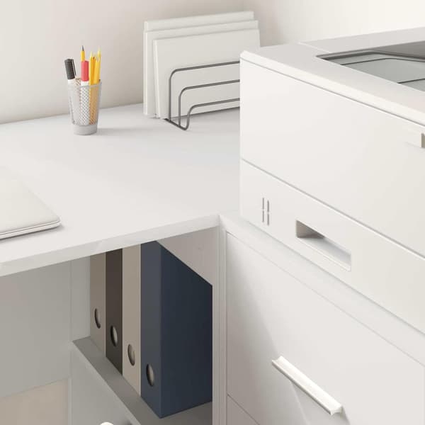 vidaXL Sideboard med låda Vit 38 x 34 x 75 cm