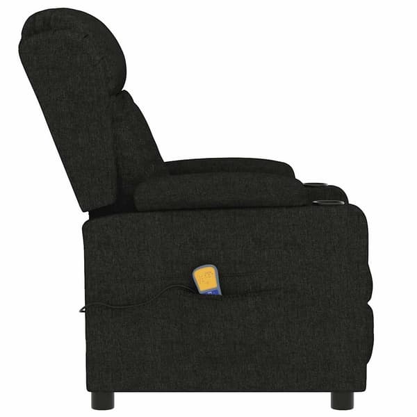vidaXL Massagefåtölj svart tyg