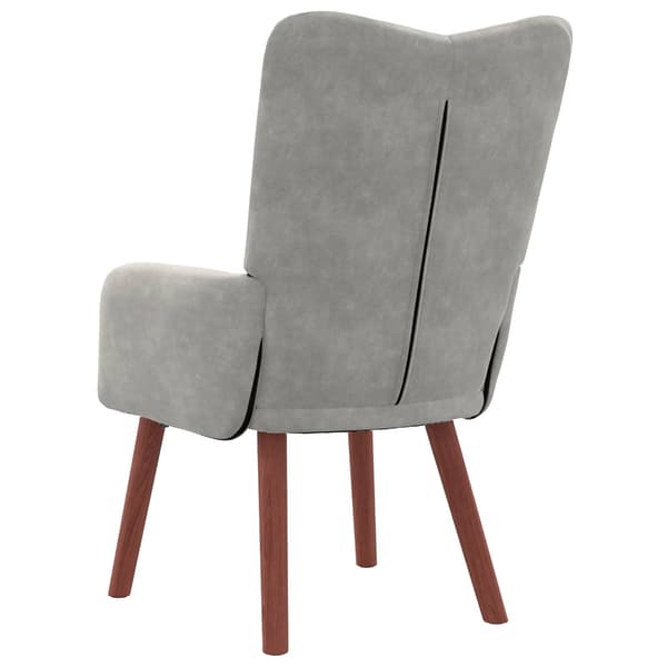 vidaXL fåtölj Ljusgrå 63 x 67 x 94 cm Sammet