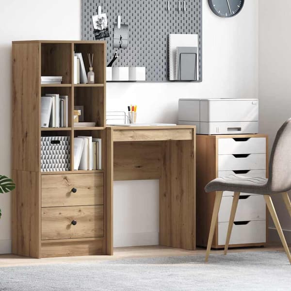 vidaXL Skrivebord Artisan Eik 60 x 40 x 76 cm