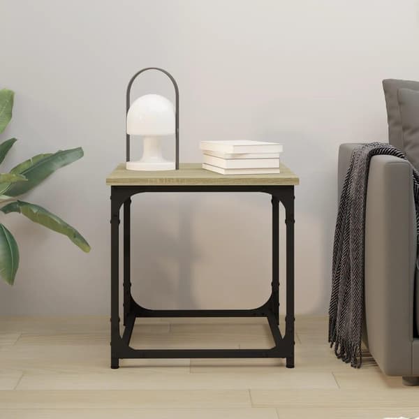 vidaXL Sidebord sonoma eik 40x40x40 cm konstruert tre