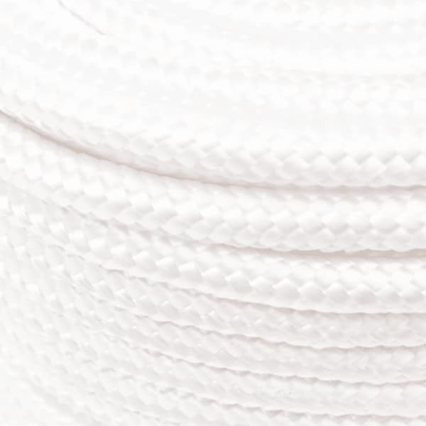 vidaXL Båttau helhvit 12 mm 250 m polypropylen