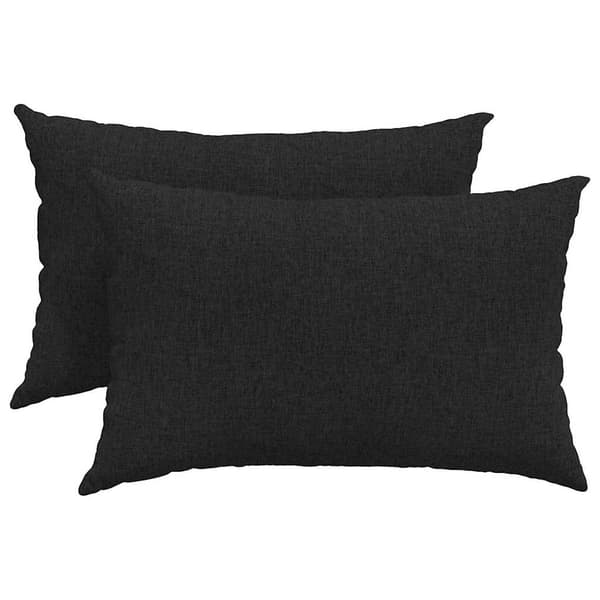 vidaXL Soffkuddar 2 st Svart 60 x 40 cm tyg