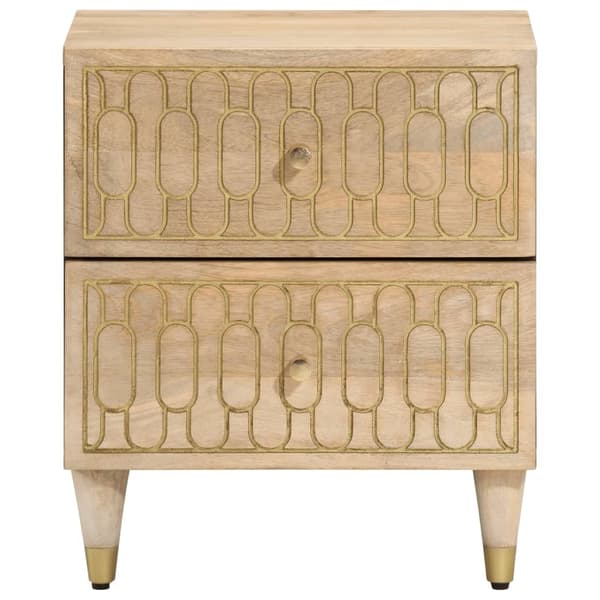 vidaXL Nattbord 2 stk 40x33x46 cm heltre mango