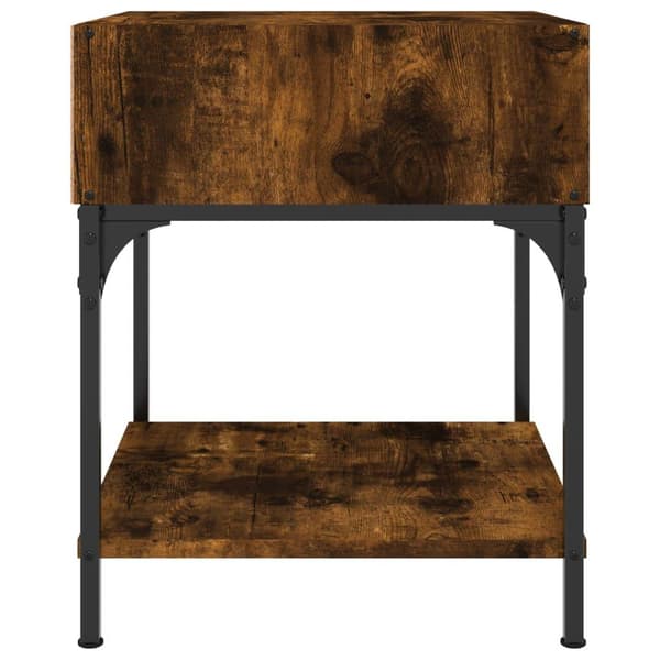 vidaXL Nattbord røkt eik 40x41x50 cm konstruert tre