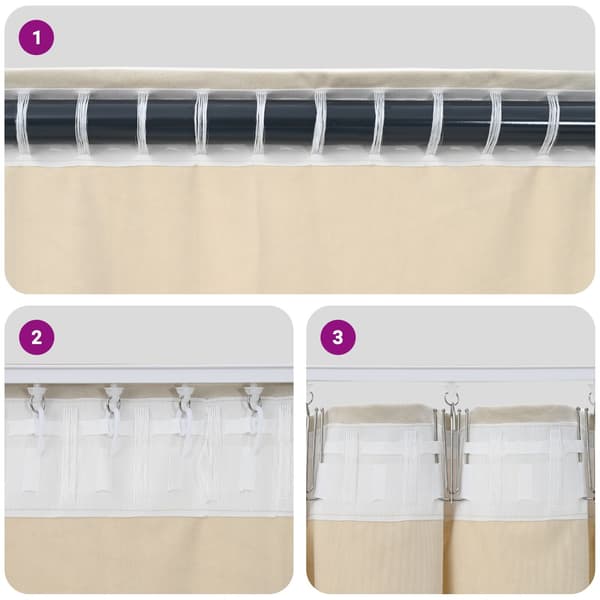 vidaXL Gardiner Super ljusgrå Polyester 140 x 260 cm Gardiner