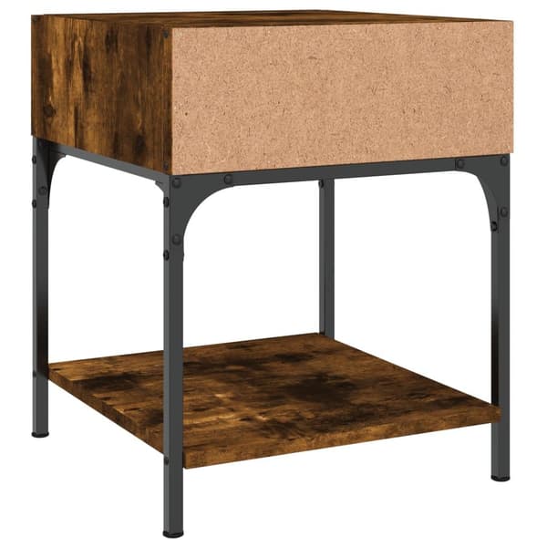 vidaXL Nattbord røkt eik 40x41x50 cm konstruert tre