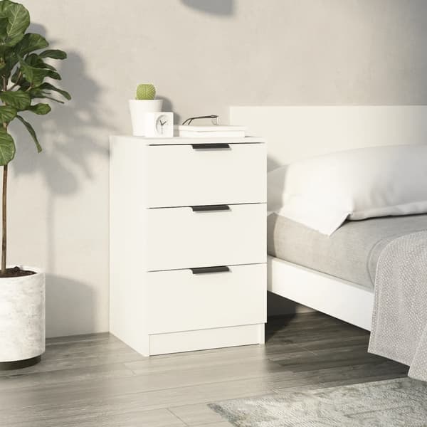 vidaXL Sängbord vit 40x36x65 cm